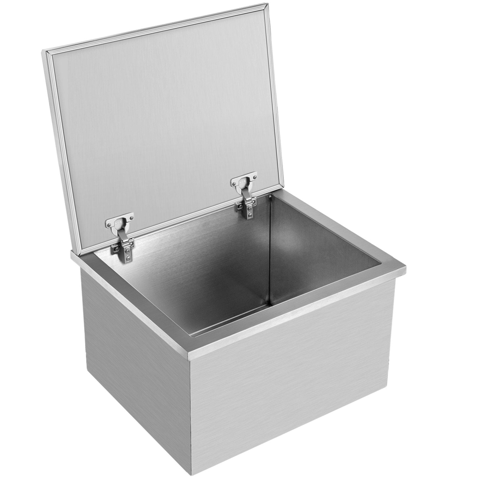 VEVOR Drop in Ice Bin Chest 28x14 inch Drop in Cooler Stainless Steel Outdoor Drop in Ice Chest with Cover Bar Ice Bin 65.4 qt Drop in Wine Drops Drain-Pipe and Drain Plug Included for Cold Wine Beer