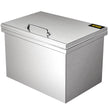 VEVOR Drop in Ice Bin Chest 28x16 inch Drop in Cooler Stainless Steel Outdoor Drop in Ice Chest with Cover Bar Ice Bin 76.3 qt Drop in Wine Drops Drain-Pipe and Drain Plug Included for Cold Wine Beer