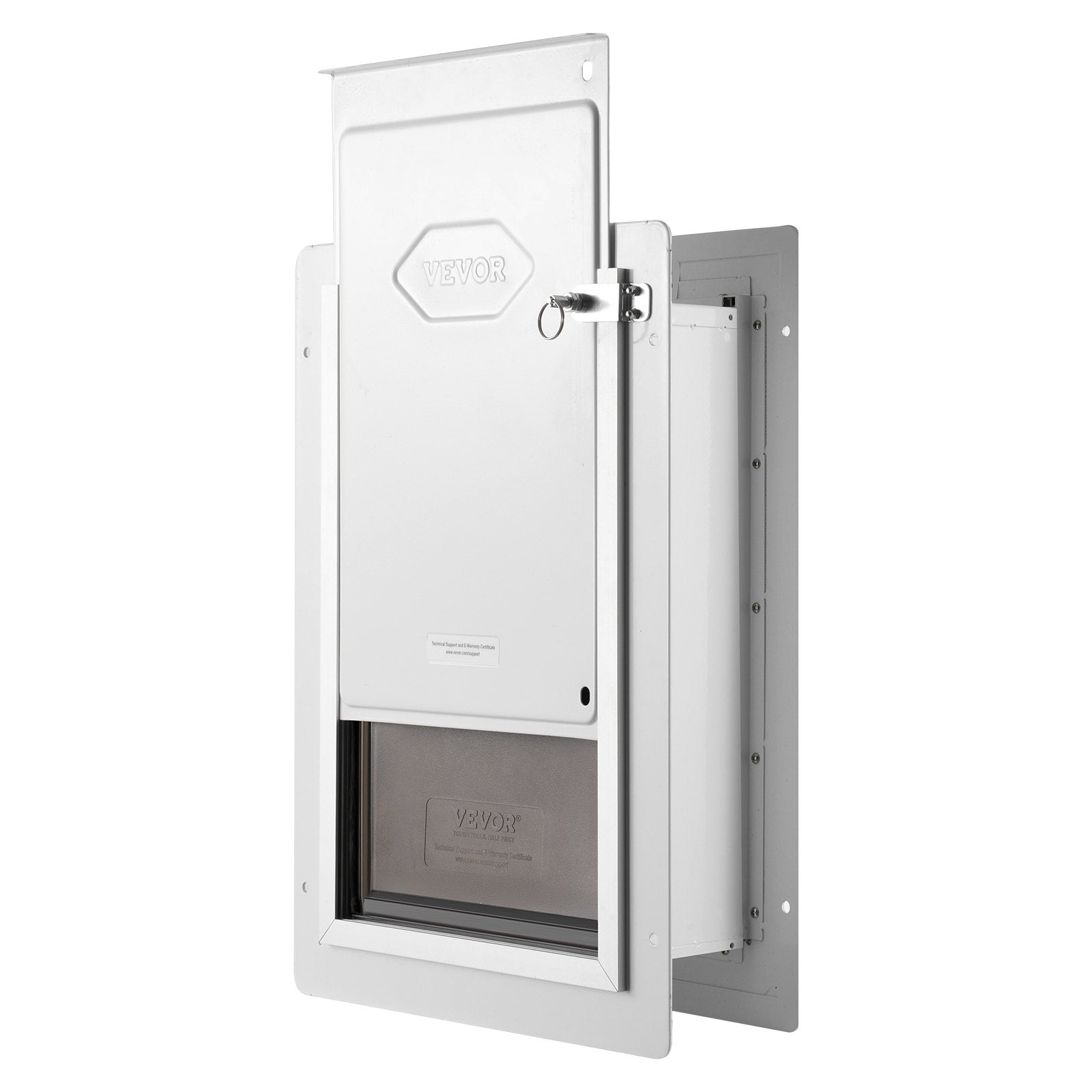 VEVOR Pet Door for Wall with Lock and 3 Magnetic Flap System Metal Frame Medium