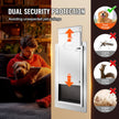 VEVOR Pet Door for Wall with Lock and 3 Magnetic Flap System Metal Frame Small