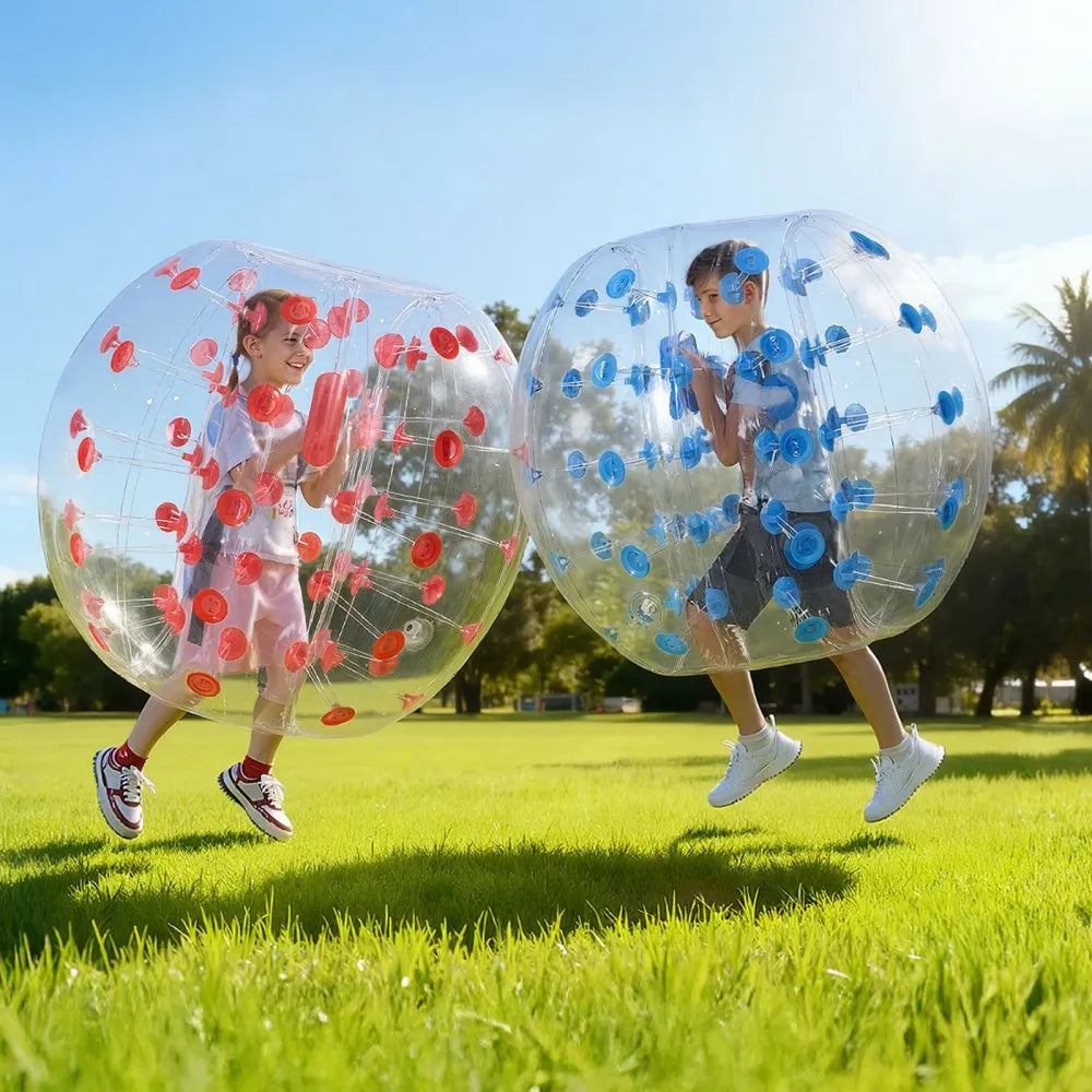 VEVOR Inflatable Bumper Balls 2-Pack, 4FT/1.2M Body Sumo Zorb Balls for Teen & Adult, 0.8mm Thick PVC Human Hamster Bubble Balls for Outdoor Team Gaming Play, Bumper Bopper Toys for Garden, Yard, Park