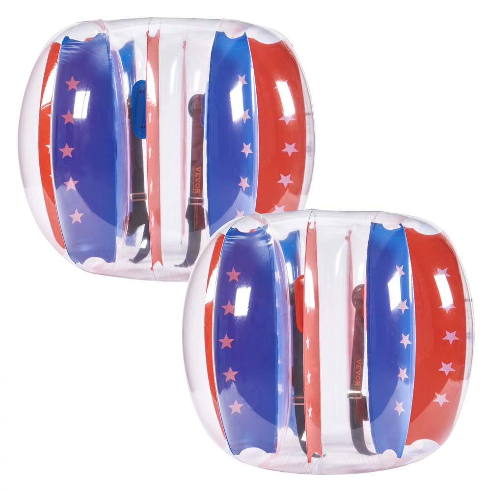 VEVOR Inflatable Bumper Balls 2-Pack, 4FT/1.2M Body Sumo Zorb Balls for Kids & Teens, Durable PVC Human Hamster Bubble Balls for Outdoor Team Gaming Play, Bumper Bopper Toys for Playground, Yard, Park
