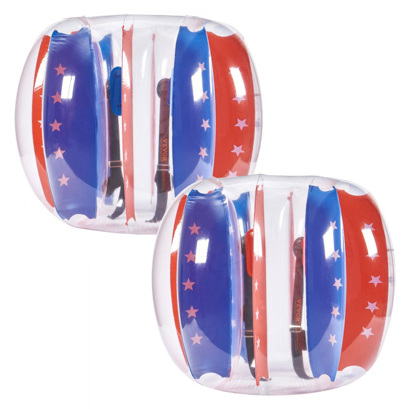 VEVOR Inflatable Bumper Balls 2-Pack, 4FT/1.2M Body Sumo Zorb Balls for Kids & Teens, Durable PVC Human Hamster Bubble Balls for Outdoor Team Gaming Play, Bumper Bopper Toys for Playground, Yard, Park
