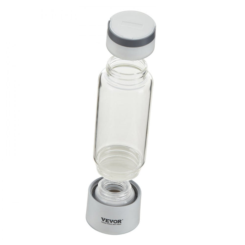 VEVOR Hydrogen Water Bottle Generator, 380 ml / 13.4 oz Capacity Portable Hydrogen Water Maker, SPE Technology Hydrogen Rich Water Ionizer Machine with Nasal Inhalation Tube and Self-Cleaning