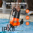 VEVOR Utility Pump, 1 HP, 4000 GPH High Flow, 31 ft Head, Sump Pump Submersible Water Pump Portable Utility Pump with 10 ft Long Power Cord for Draining Water from Swimming Pool Garden Pond Basement