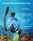 VEVOR Mini Scuba Tank with Full-Face Mask, 0.5L Portable Diving Air Tank, Up to 10 Minutes Underwater Breathing for Snorkeling & Shallow Water Use