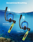 VEVOR Mini Scuba Tank with Full-Face Mask, 0.5L Portable Diving Air Tank, Up to 10 Minutes Underwater Breathing for Snorkeling & Shallow Water Use