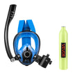 VEVOR Mini Scuba Tank with Full-Face Mask, 0.5L Portable Diving Air Tank, Up to 10 Minutes Underwater Breathing for Snorkeling & Shallow Water Use
