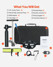 VEVOR 0.5L Scuba Tank 98.43 ft Diving Depth Lung Tank with Pump for Exploration