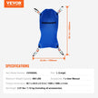 VEVOR Patient Lift Sling with Head Support Medium-Size U Shape Divided Leg Sling
