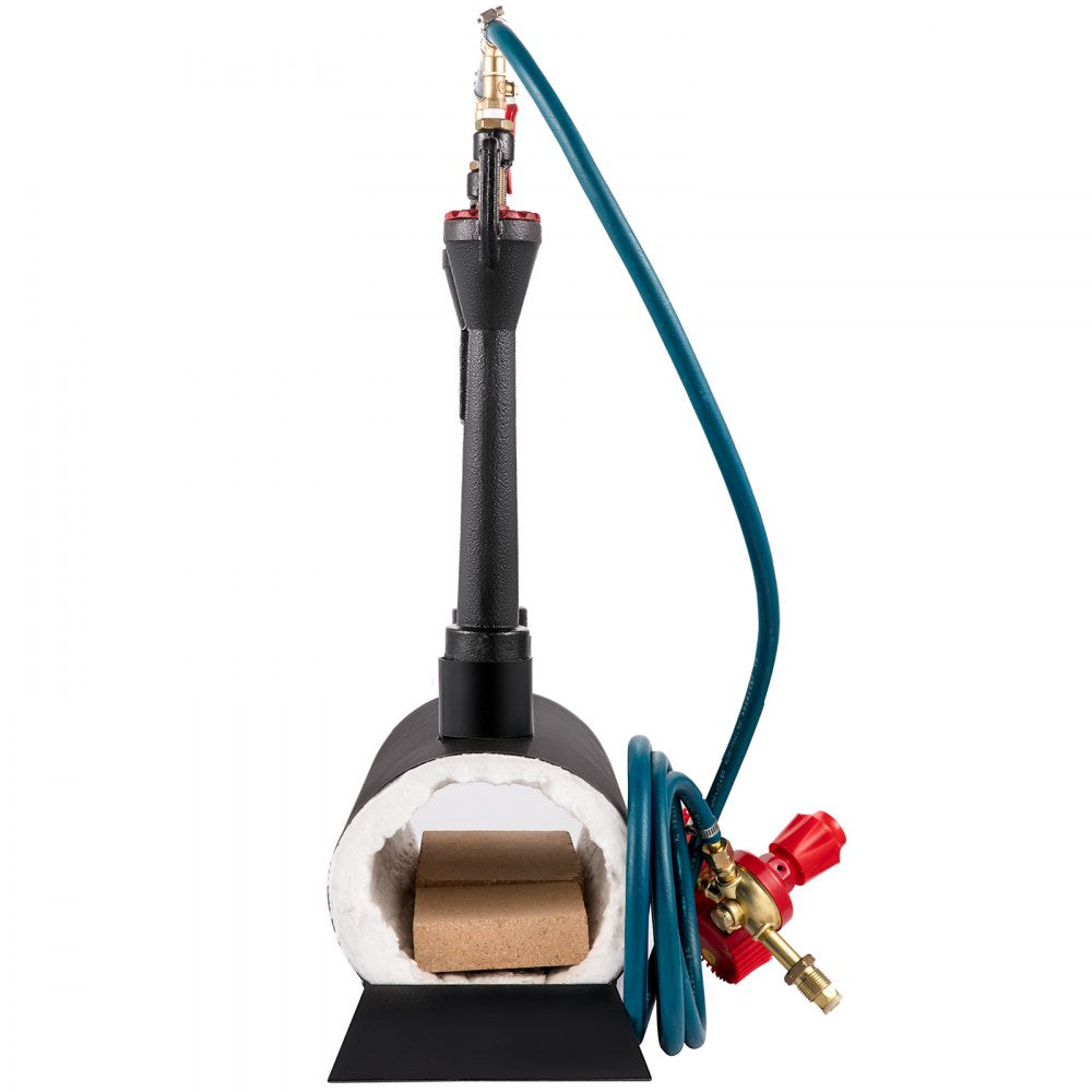 VEVOR Propane Knife Forge, Blacksmithing Forge with Dual Burners, Portable Propane Forge with an Open Structure, Large Capacity Farrier Forge, Square Propane Burner Forge for Knife and Tool Making