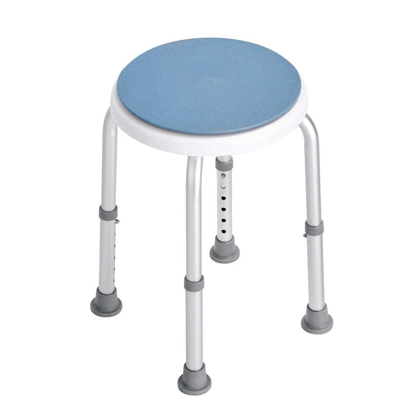 VEVOR Shower Chair 360 Degree Rotating, Adjustable Height Shower Stool Seat, Bath Chair for Inside Shower or Tub, Non-Slip Bench Bathtub Seat Stool for Elderly Disabled Handicap, 300 lbs Capacity