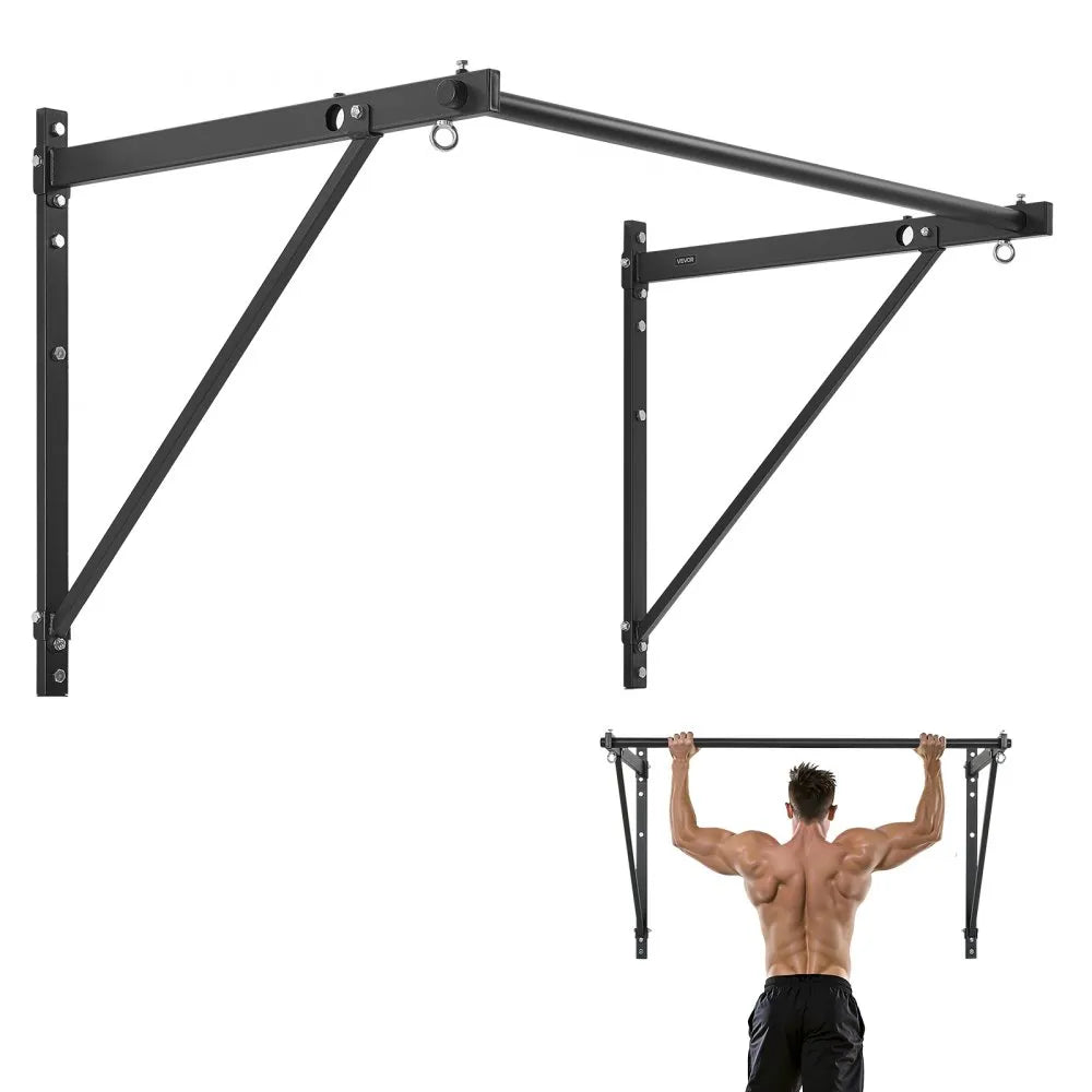 VEVOR Pull Up Bar Wall Mounted Heavy Duty Chin Up Bars Home Gym Adjustable Depth