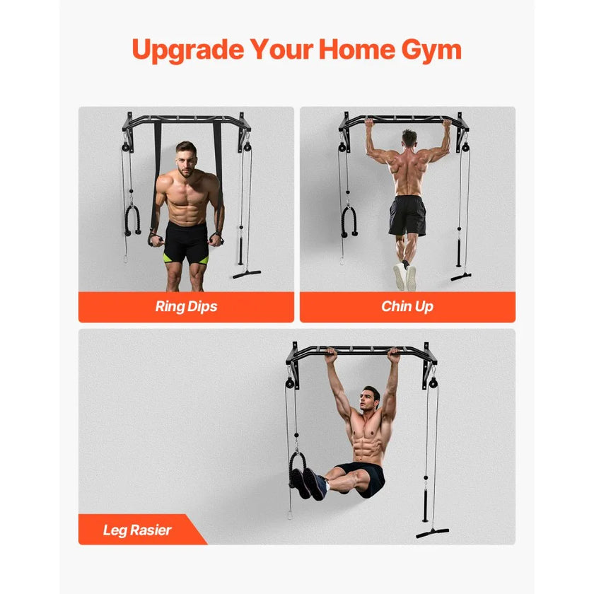 VEVOR Pull Up Bar Multi-Grip Wall Mounted Chin Up Bars Heavy Duty Home Gym