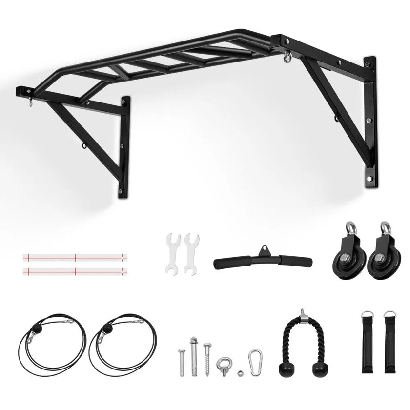 VEVOR Pull Up Bar Multi-Grip Wall Mounted Chin Up Bars Heavy Duty Home Gym