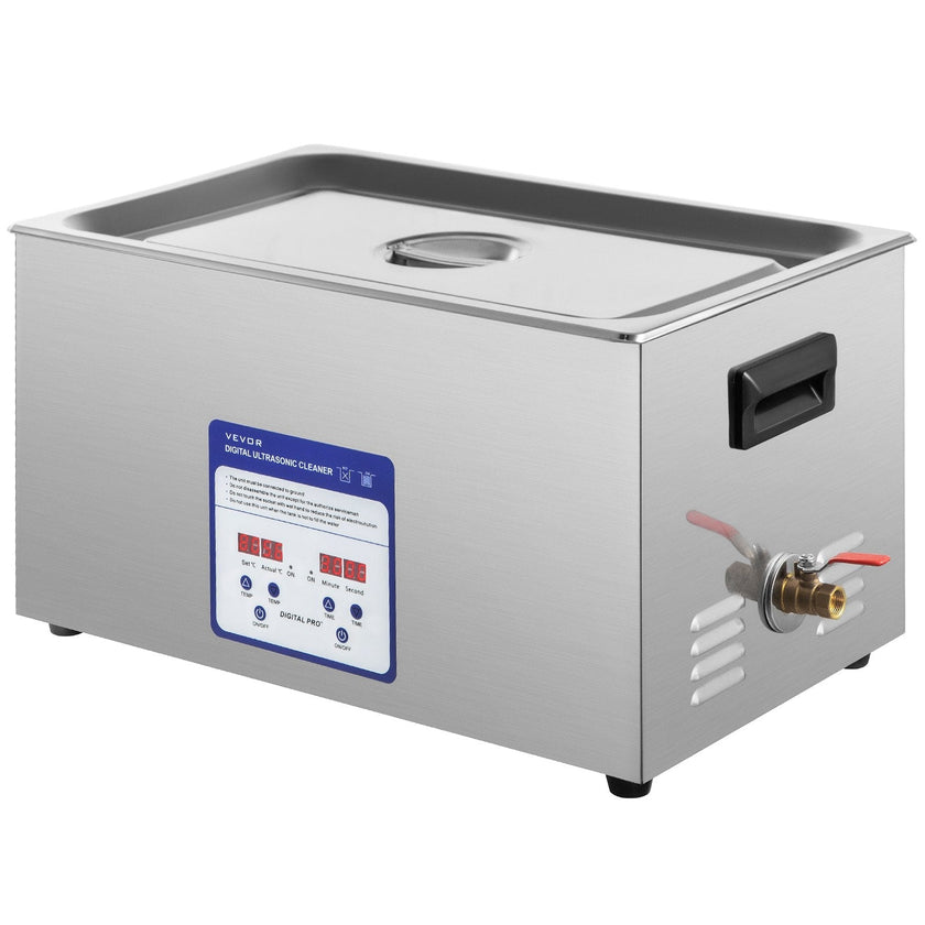 VEVOR Digital Ultrasonic Cleaner 30L Ultrasonic Cleaning Machine 40kHz Sonic Cleaner Machine 316 & 304 Stainless Steel Ultrasonic Cleaner Machine with Heater & Timer for Cleaning Jewelry Glasses Watch