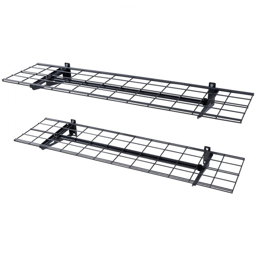 VEVOR Garage Storage Shelving, 2 Pack, 4 x 1 ft Heavy Duty Garage Shelves Wall Mounted, 400 lbs Load Capacity(Total) Garage Storage Rack Floating Shelves, Suitable for Shop, Shed, Garage Storage