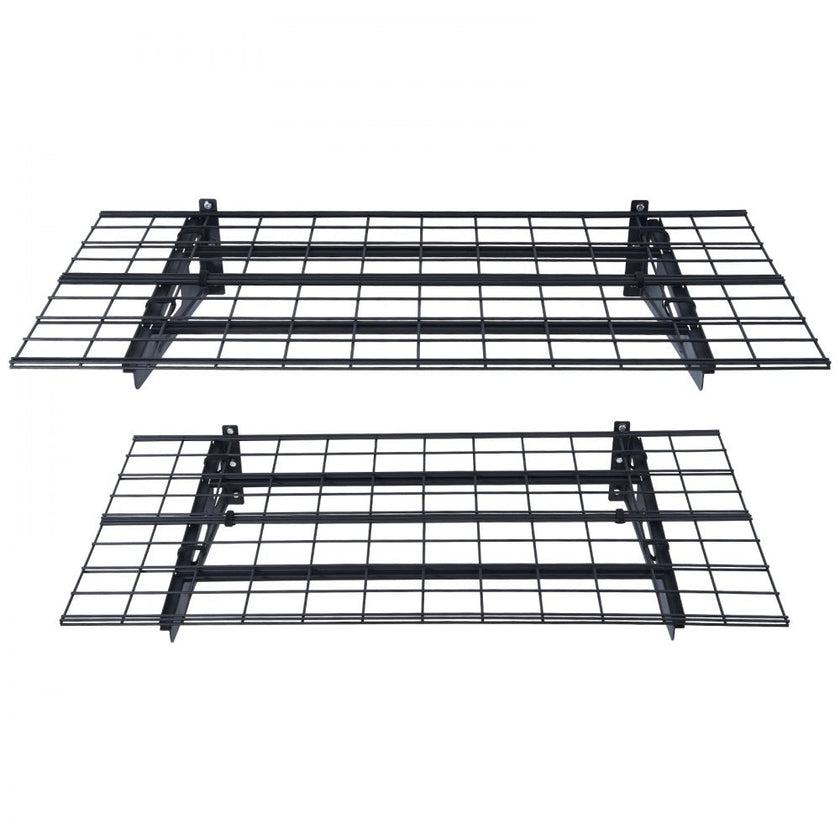VEVOR Garage Storage Shelving, 2 Pack, 4 x 2 ft Heavy Duty Garage Shelves Wall Mounted, 500 lbs Load Capacity(Total) Garage Storage Rack Floating Shelves, Suitable for Shop, Shed, Garage Storage