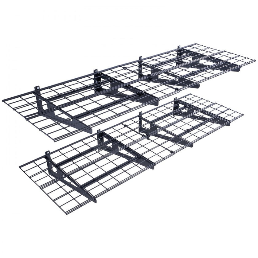 VEVOR Garage Storage Shelving, 2 Pack, 6 x 2 ft Heavy Duty Garage Shelves Wall Mounted, 1000 lbs Load Capacity(Total) Garage Storage Rack Floating Shelves, Suitable for Shop, Shed, Garage Storage