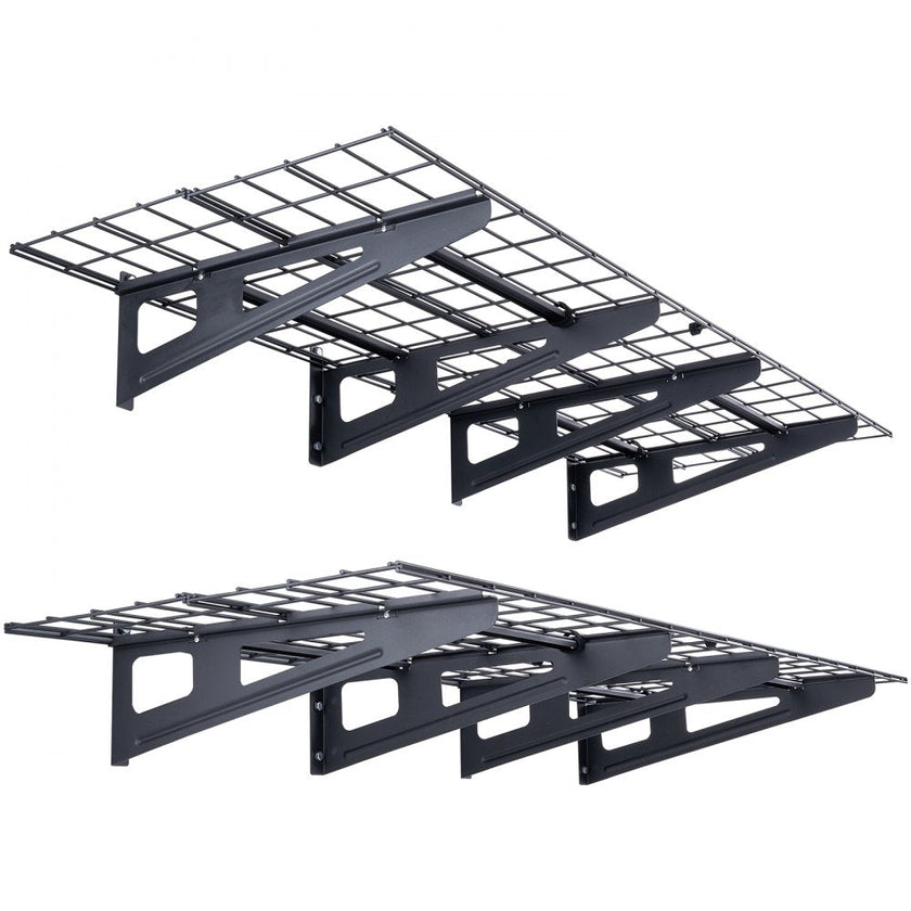 VEVOR Garage Storage Shelving, 2 Pack, 6 x 2 ft Heavy Duty Garage Shelves Wall Mounted, 1000 lbs Load Capacity(Total) Garage Storage Rack Floating Shelves, Suitable for Shop, Shed, Garage Storage