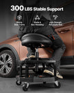 VEVOR Rolling Shop Stool Adjustable Height Garage Seat 300 lbs Load with Caster