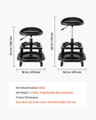 VEVOR Rolling Shop Stool Adjustable Height Garage Seat 300 lbs Load with Caster
