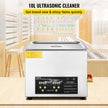 VEVOR 10L Upgraded Ultrasonic Cleaner (200W Heater,400W Ultrasonic) Professional Digital Lab Ultrasonic Cleaner with Heater Timer for Parts Instruments Cleaning