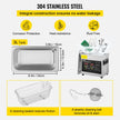 VEVOR Ultrasonic Cleaner 3L Ultrasonic Parts Cleaner 200W 40KHz Stainless Steel Ultrasonic Jewelry Cleaner with Digital Timer Heater for Jewelry Glasses Cleaning
