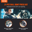 VEVOR Ball Joint Press Kit C-press Ball Joint Tools 21 pcs Automotive Repair Kit