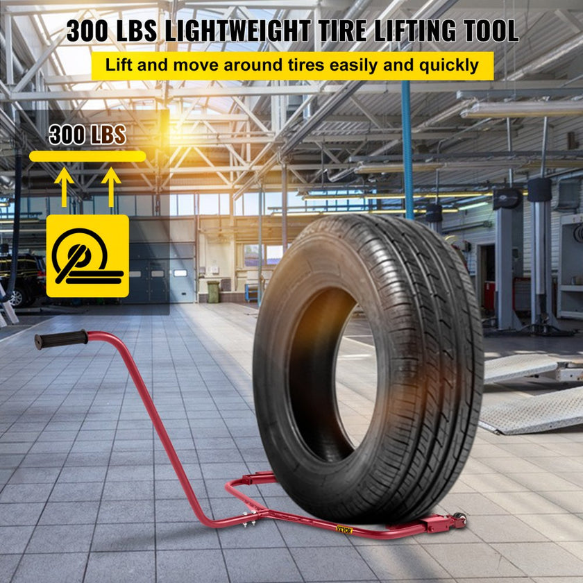 VEVOR Tire Dolly 300 LBS Load Capacity Wheel Dolly Truck Tire Wheel Dolly Heavy Duty Cart Easy to Use Tire Lifting Tool