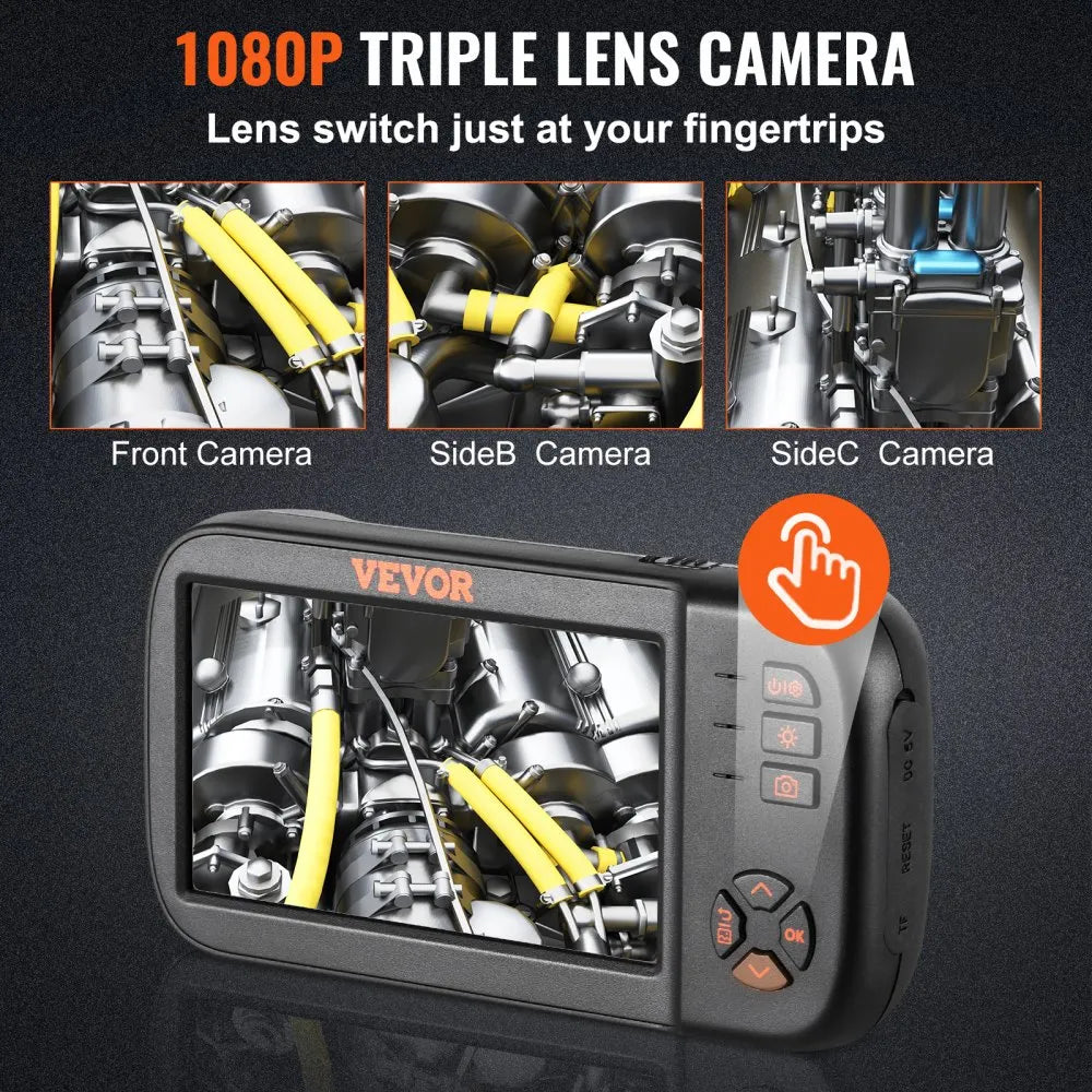 VEVOR Triple Lens Endoscope Camera, 4.5