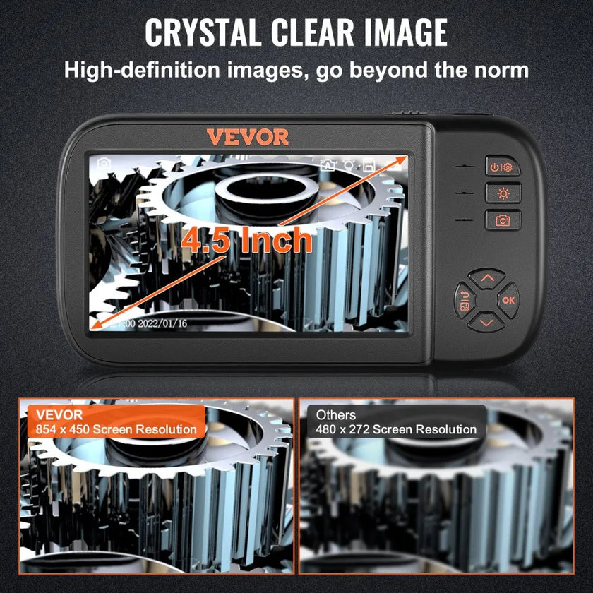 VEVOR Triple Lens Endoscope Camera, 4.5