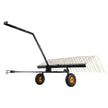 VEVOR Tow Behind Dethatcher, 60-inch Tow Dethatcher with 24 Steel Tines, Lawn Dethatcher Rake for ATV or Mower, Tow Behind Lawn Rake with Lift Handle for Leaves, Pine Needles, and Grass