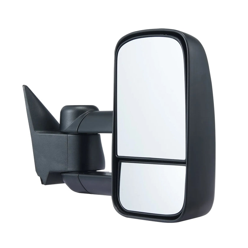 VEVOR Towing Mirrors, Left & Right Pair Set for Chevrolet Silverado (1988-1998)/GMC, Tow Mirror with Plane and Convex Glass, Manual Controlling Telescoping Folding, and Four-Way Adjustment, Black