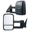 VEVOR Towing Mirrors, Left & Right Pair Set for Chevrolet Silverado (1988-1998)/GMC, Tow Mirror with Plane and Convex Glass, Manual Controlling Telescoping Folding, and Four-Way Adjustment, Black
