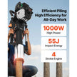 Gas Powered T-Post Driver, 37.7cc 4-Stroke Engine Post Pounder with 3 Sleeves