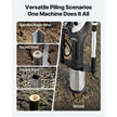 Gas Powered T-Post Driver, 37.7cc 4-Stroke Engine Post Pounder with 3 Sleeves