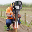 Gas Powered T-Post Driver, 37.7cc 4-Stroke Engine Post Pounder with 3 Sleeves