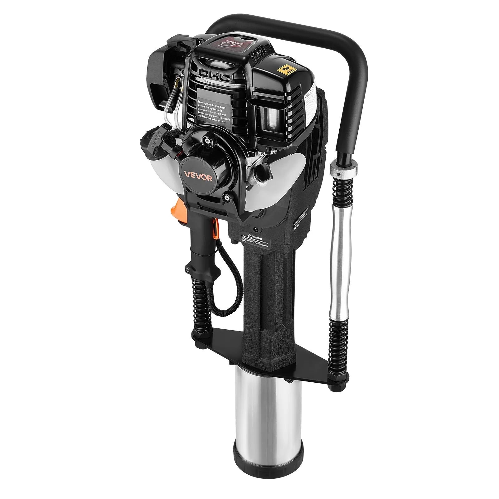 Gas Powered T-Post Driver, 37.7cc 4-Stroke Engine Post Pounder with 3 Sleeves