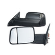 VEVOR Towing Mirrors, Left & Right Pair Set for 2002-2008 Dodge Ram 1500 2500 3500 (Partial 2009 Models), Power Heated with Signal Light & Puddle Light, Manual Controlling Flipping Folding, Black