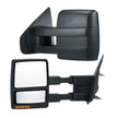 VEVOR Towing Mirrors, Left & Right Pair Set for 2004-2014 Ford F150, Power Heated with Signal Light & Puddle Light, Plane & Convex Glass, Manual Controlling Telescoping Folding, Heating Defrost, Black