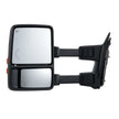 VEVOR Towing Mirrors, Left & Right Pair Set for 1999-2007 Ford F250 F350 F450 F550, Power Heated with Signal Light, Plane & Convex Glass, Manual Controlling Telescoping Folding, Heating Defrost, Black