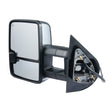VEVOR Towing Mirrors, Left & Right Pair Set for Chevrolet Silverado (2007-2014)/GMC/Cadillac, Power Heated Tow Mirror with Signal Light, Manual Controlling Telescoping Folding, Heating Defrost, Silver