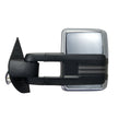 VEVOR Towing Mirrors, Left & Right Pair Set for Chevrolet Silverado (2007-2014)/GMC/Cadillac, Power Heated Tow Mirror with Signal Light, Manual Controlling Telescoping Folding, Heating Defrost, Silver