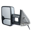 VEVOR Towing Mirrors, Left & Right Pair Set for Chevrolet Silverado (2003-2007)/GMC/Cadillac, Power Heated Tow Mirror with Signal Light, Manual Controlling Telescoping Folding, Heating Defrost, Silver