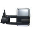 VEVOR Towing Mirrors, Left & Right Pair Set for Chevrolet Silverado (2003-2007)/GMC/Cadillac, Power Heated Tow Mirror with Signal Light, Manual Controlling Telescoping Folding, Heating Defrost, Silver