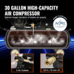 VEVOR 30 Gallon Gas Powered Air Compressor, 15HP 33CFM@115PSI Air Compressor Tank on Wheels, Gas Driven Piston Pump Air Compressed System with 115PSI Maximum Pressure for Workshop Construction Sites