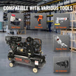 VEVOR 30 Gallon Gas Powered Air Compressor, 15HP 33CFM@115PSI Air Compressor Tank on Wheels, Gas Driven Piston Pump Air Compressed System with 115PSI Maximum Pressure for Workshop Construction Sites