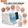VEVOR 8 in 1 Hydrogen Oxygen Facial Machine, Professional Hydrafacial Machine for Spa, Hydro Facial Cleansing Rejuvenation Machine with 8 in LCD Screen, Microcurrent Probe, Bipolar RF Radiofrequency