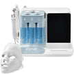 VEVOR 8 in 1 Hydrogen Oxygen Facial Machine, Professional Hydrafacial Machine for Spa, Hydro Facial Cleansing Rejuvenation Machine with 8 in LCD Screen, Microcurrent Probe, Bipolar RF Radiofrequency